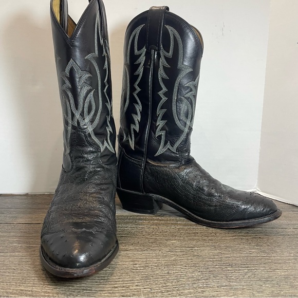 Tony Lama Other - Tony Lama Black Western Cowboy Boots. Size 8.5D. Pre-owned. Leather. Made in USA